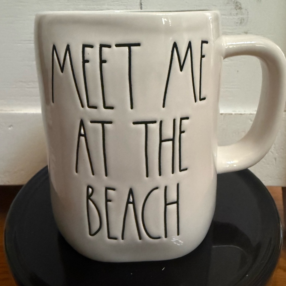 Rae Dunn Cream Mug with Beach Quote